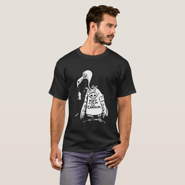 Camiseta Mantenha a calma e o cadáver (Frente Completa)