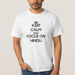 Camiseta Mantenha a calma e o foco em Hindu