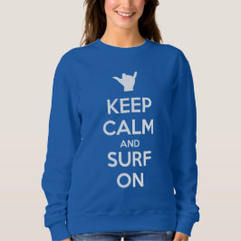 Camiseta Mantenha a calma e o Surf ligados