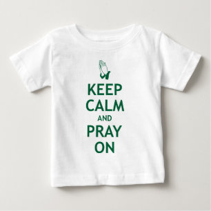 Camiseta Mantenha a calma e Pray sobre