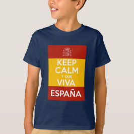 Camiseta Mantenha a Calma e que viva a Espanha