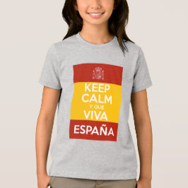 Camiseta Mantenha a Calma e que viva a Espanha