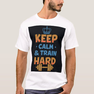 Camiseta Mantenha a calma e treine o Duro