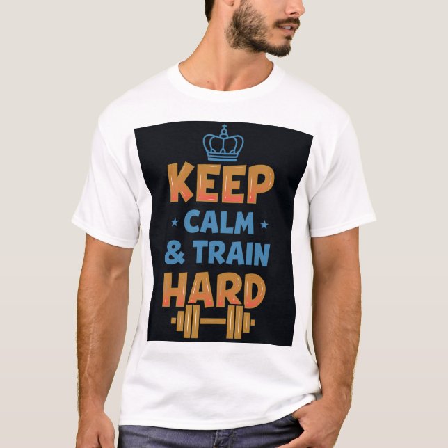 Camiseta Mantenha a calma e treine o Duro (Frente)