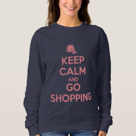 Camiseta Mantenha a Calma e Vá às Compras
