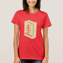 Camiseta Mantenha a Calma e Vá às Compras (sacola1)