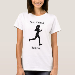 Camiseta Mantenha a calma & funcione-a sobre