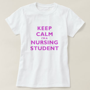 Camiseta Mantenha a calma Im um estudante dos cuidados