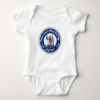 Camiseta Mantenha a calma & o Frack sobre.  Desde 1947.