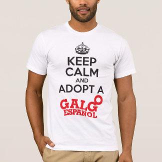 Camiseta Mantenha a calma para adotar um Galgo
