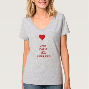 Camiseta Mantenha a calma & permaneça fabuloso
