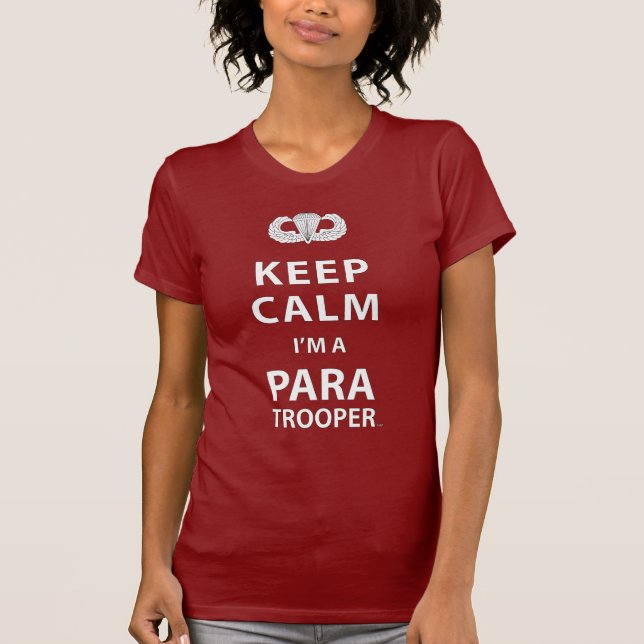 Camiseta Mantenha a calma que eu sou um paramilitar (Frente)