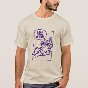 Camiseta Mantenha a Calma Seja Gentil Felino Positividade