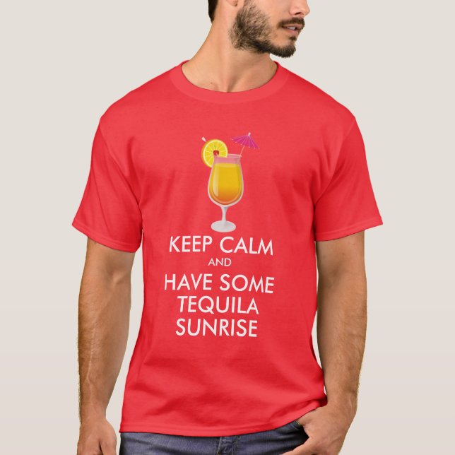Camiseta Mantenha a Calma - Tequila Sunrise (Frente)