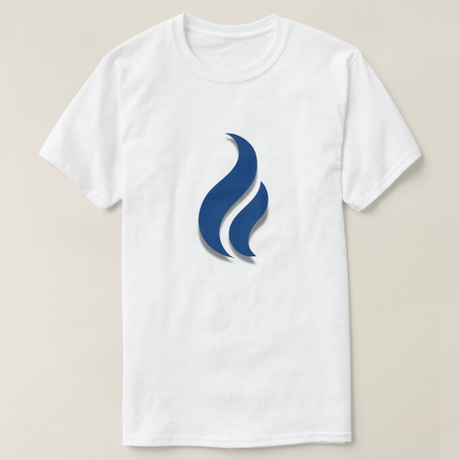 Camiseta Mantenha a Chama Azul Acesa (Frente do Design)