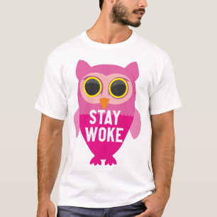 Camiseta Mantenha a coruja acordada