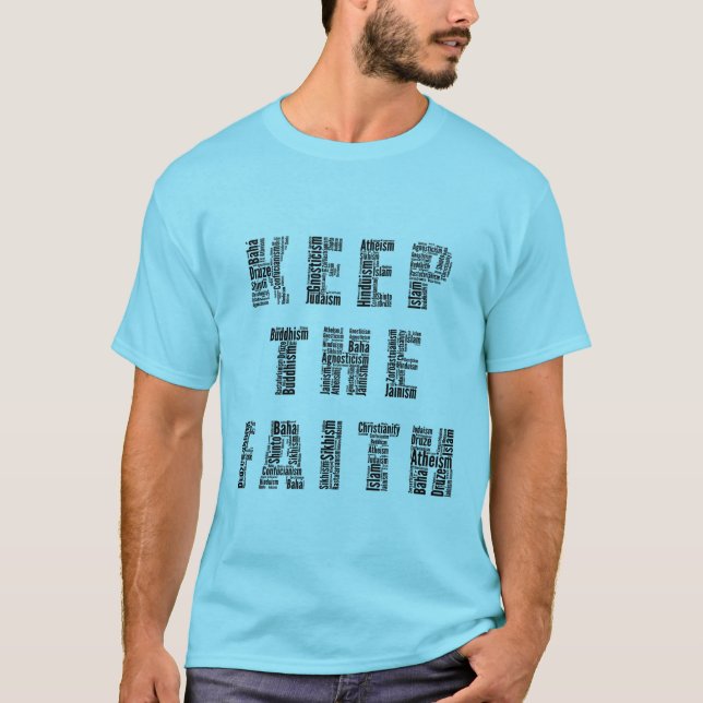 Camiseta Mantenha a fé (preto) (Frente)