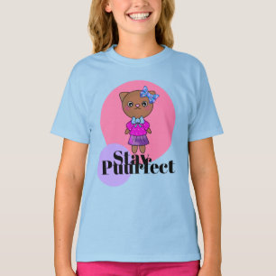 Camiseta Mantenha a Gata Gatinha Bestial com Arco Bonito