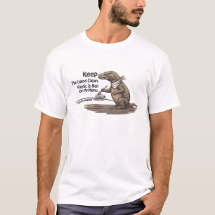 Camiseta Mantenha a Ilha Limpa Plástico Não Está no Meu Car