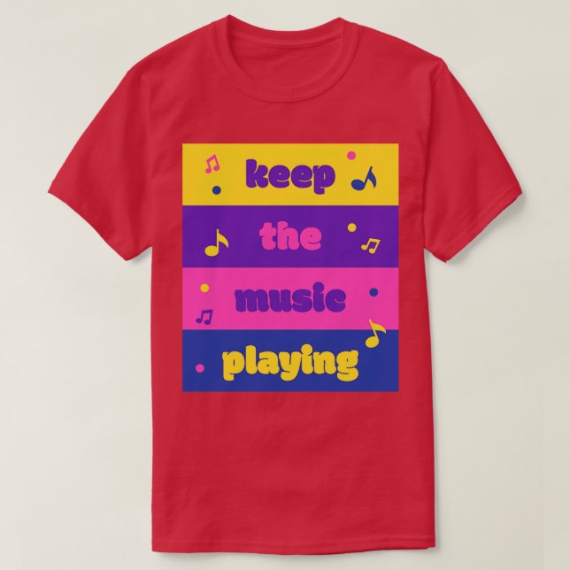 Camiseta mantenha a música Pagando presente de músico amant (Frente do Design)