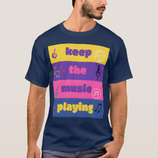 Camiseta Mantenha a música tocando garoto