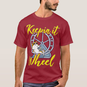 Camiseta Mantenha-a na roda - Engraçado Hamster Atropelado