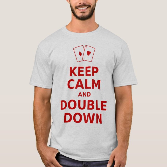 Camiseta Mantenha a pena calma e dobro (Frente)