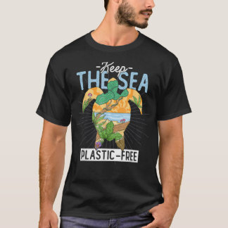 Camiseta Mantenha A Tartaruga Livre De Plástico