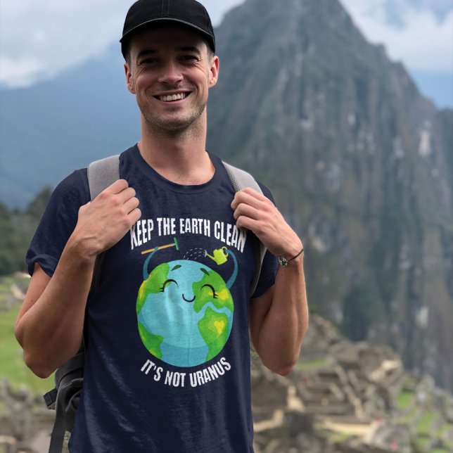 Camiseta Mantenha a Terra limpa, não é urânio (Criador carregado)