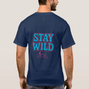 Camiseta Mantenha a tipografia retrô fedorenta selvagem