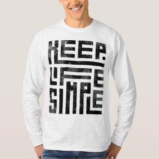 Camiseta Mantenha A Vida Simples - Teto De Longa Folga Mini