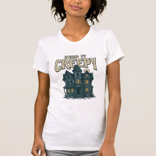 Camiseta Mantenha Assustador Casa Assombrada Vintage Hallow