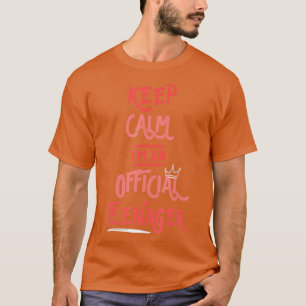 Camiseta Mantenha Calma Aniversário Oficial 13 Engraçado