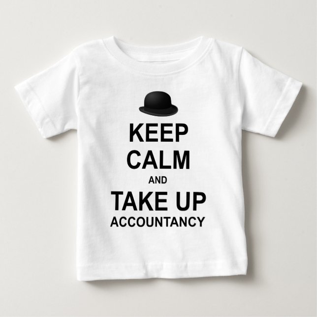 Camiseta Mantenha calma e aceite a contabilidade (Frente)