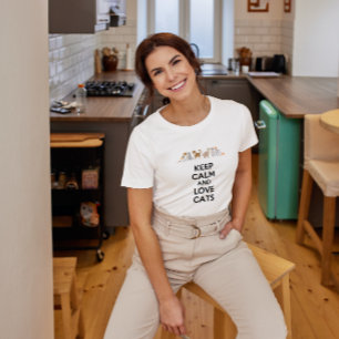 Camiseta Mantenha Calma e Ame Gatos