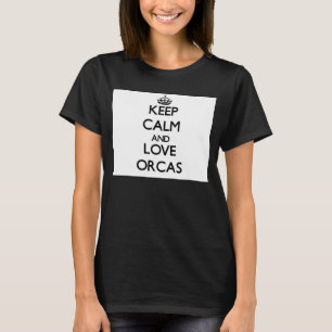 Camiseta Mantenha calma e ame Orcas