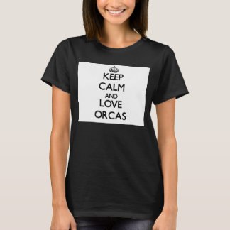 Camiseta Mantenha calma e ame Orcas