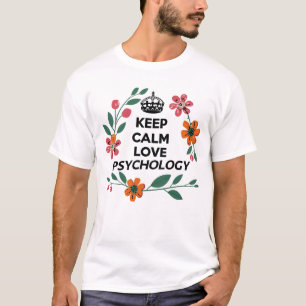 Camiseta Mantenha calma e ame psicólogos
