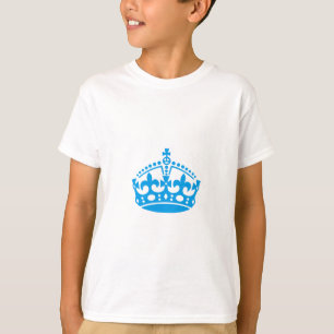 Camiseta Mantenha calma e azul coroa da vitória