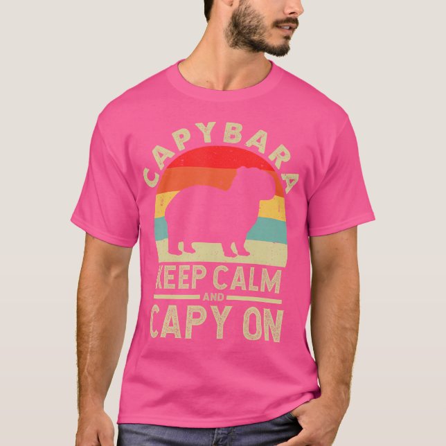 Camiseta Mantenha Calma E Captura Em Capybara Capybara (Frente)