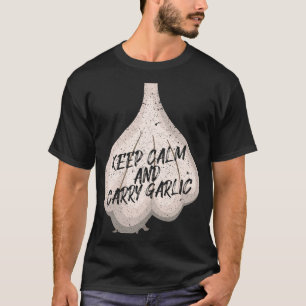 Camiseta Mantenha Calma e Carregar Alho I Vampiro Halloween