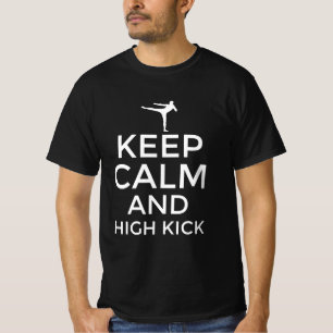 Camiseta Mantenha calma e chute alto