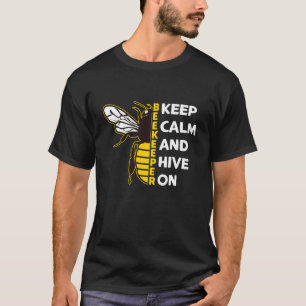 Camiseta Mantenha Calma e Colmeia Funny Apicultura Abelha