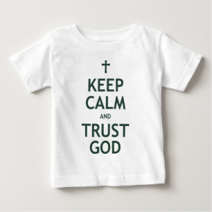 Camiseta Mantenha calma e confie em Deus