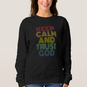 Camiseta Mantenha calma e confie em Deus, retro 70 anos de