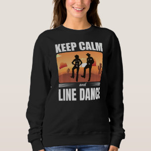 Camiseta Mantenha Calma E Dançarino De Linha De Dança