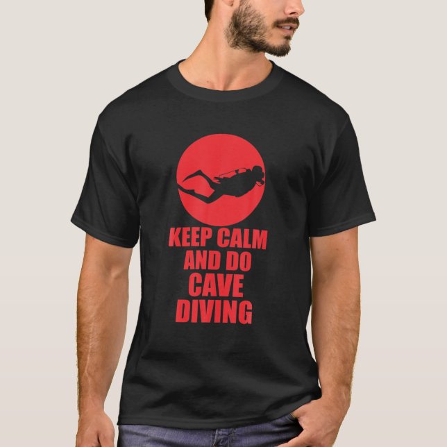 Camiseta Mantenha Calma E Faça A Caverna (Frente)