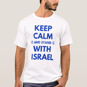 CAMISETA MANTENHA CALMA E FIQUE COM ISRAEL