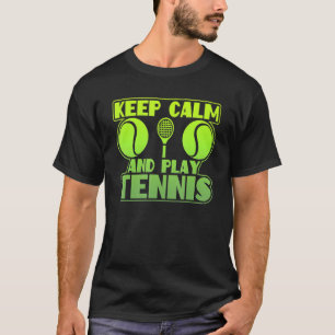 Camiseta Mantenha Calma E Jogue A Bola Do Tênis Gráfico De 