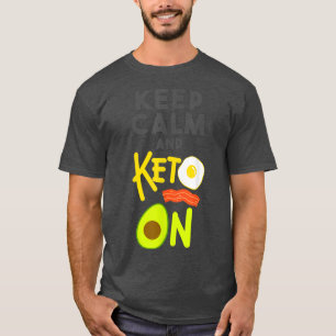 Camiseta Mantenha Calma e Keto no Perder da dieta Avocado L
